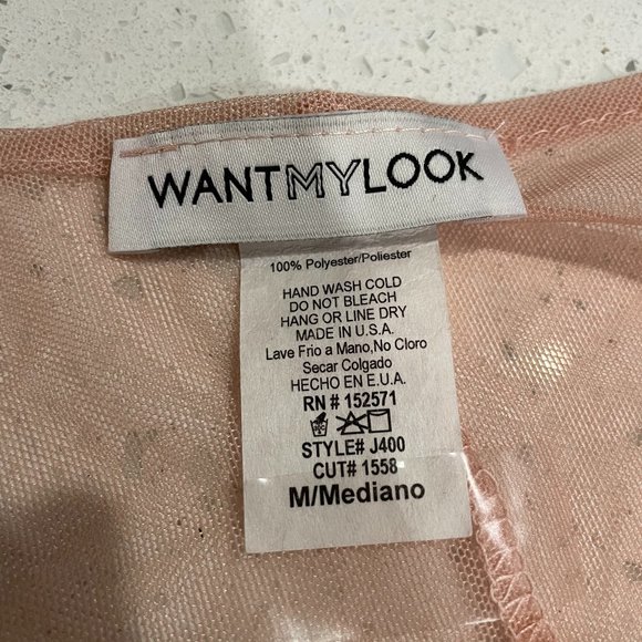 Excellent Condition Pink Chiffon Mesh Robe, Sz. Medium - Picture 4 of 12